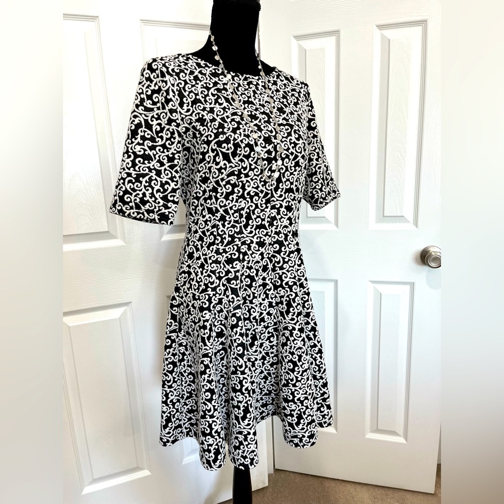 Black and White Casual Dress